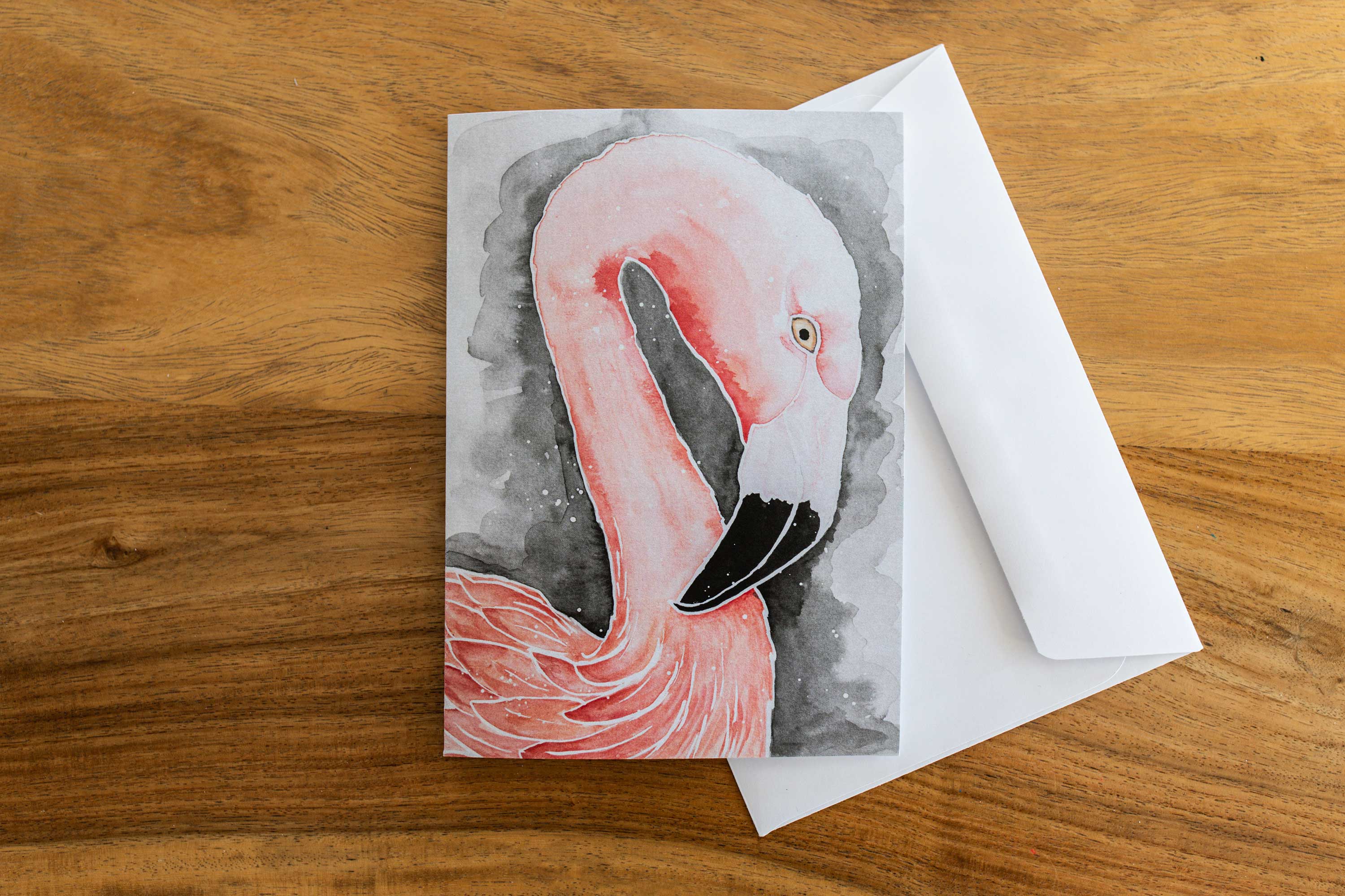 Carte Flamant rose