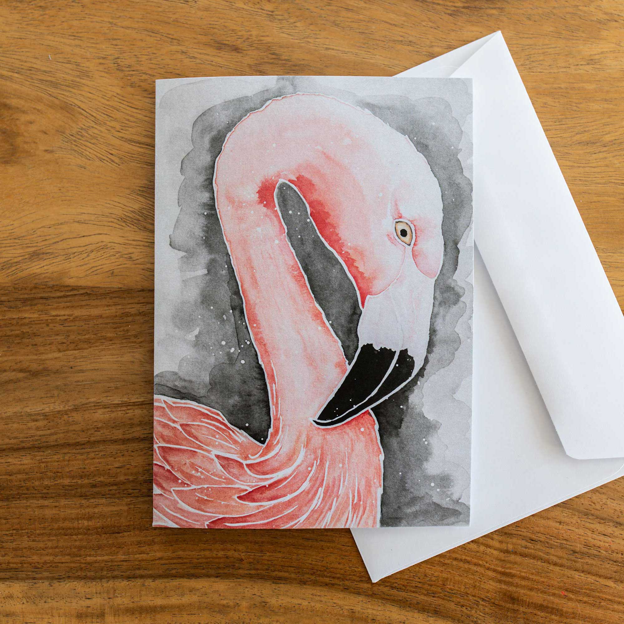 Carte Flamant rose